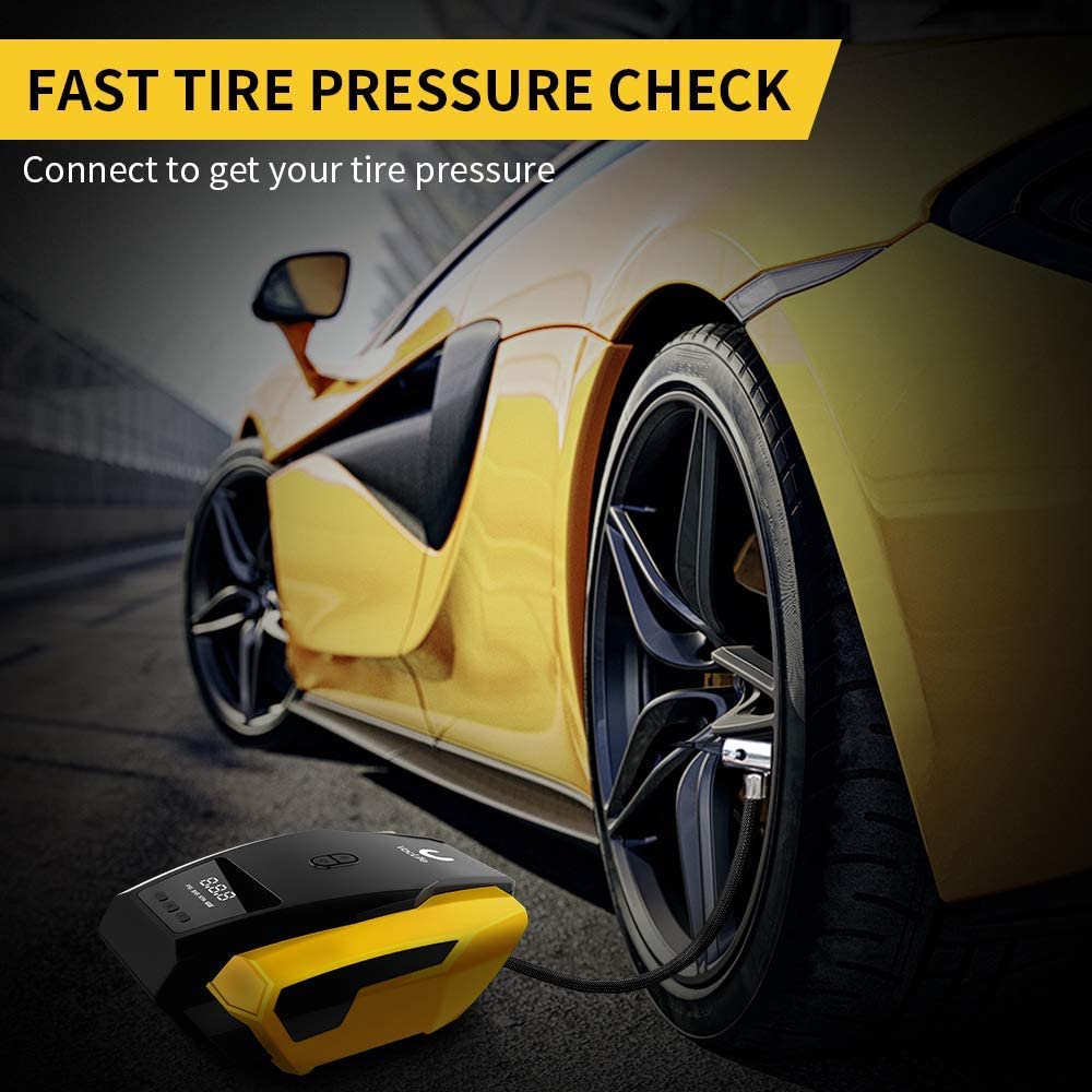 Dc 12v portable air compressor tire inflator by vaclife