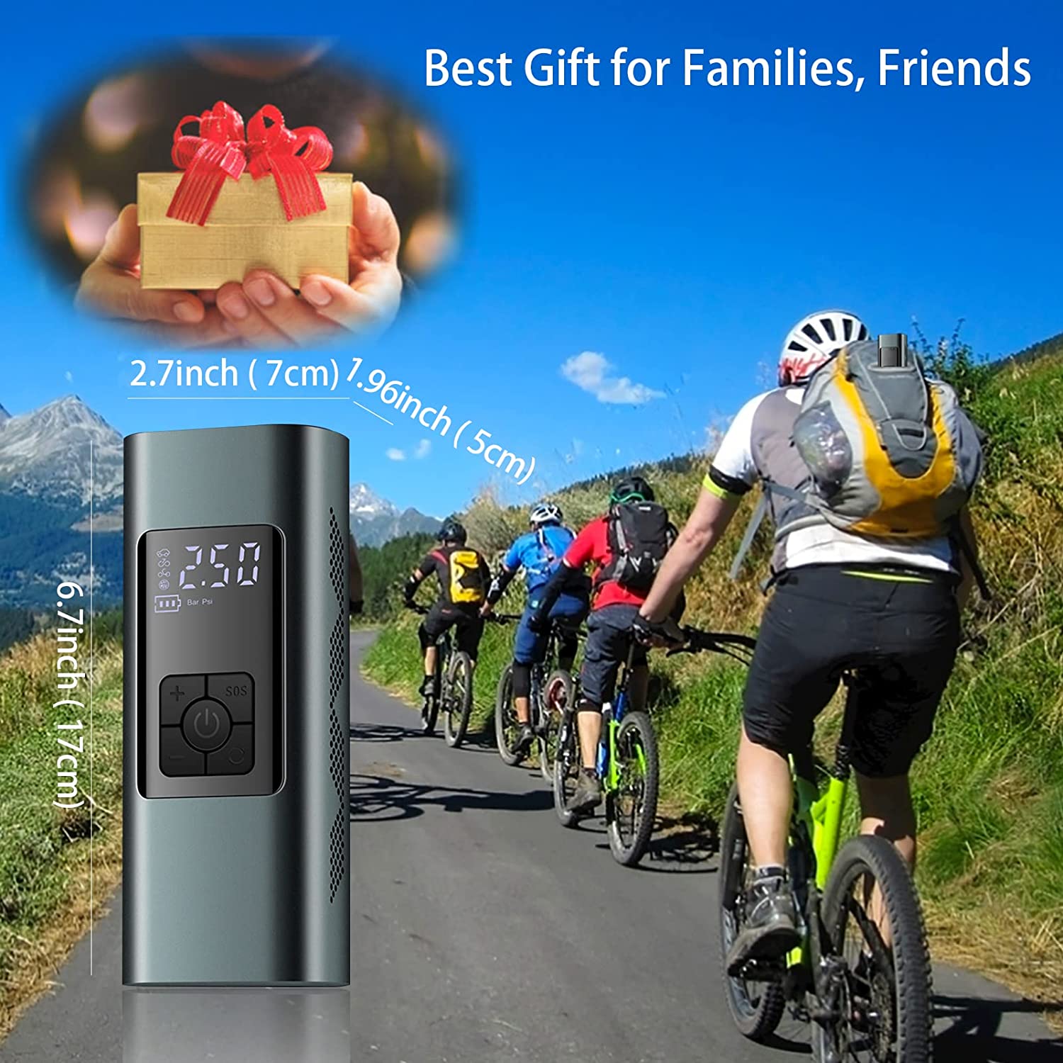 Cordless Tire Inflator Portable Air Compressor