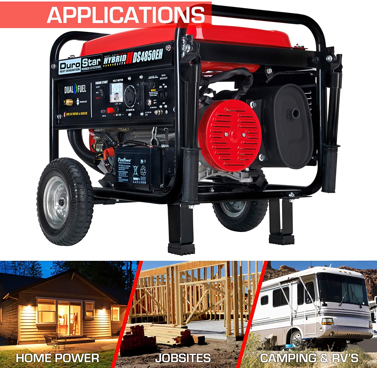 Durostar DS4850EH dual fuel generator