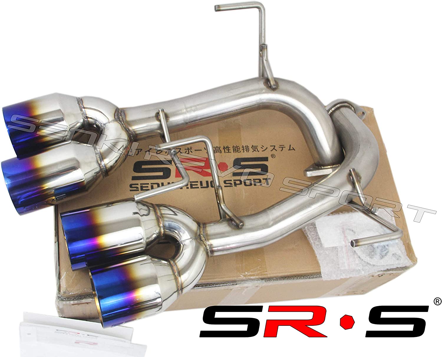 SRS Axleback Exhaust Compatible/Replacement for SUBARU WRX STI 2015-2021 Burnt blue