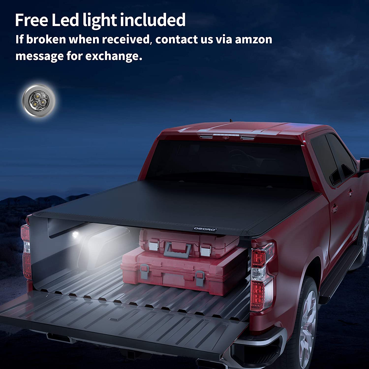 Oedro soft quad fold truck bed tonneau cover