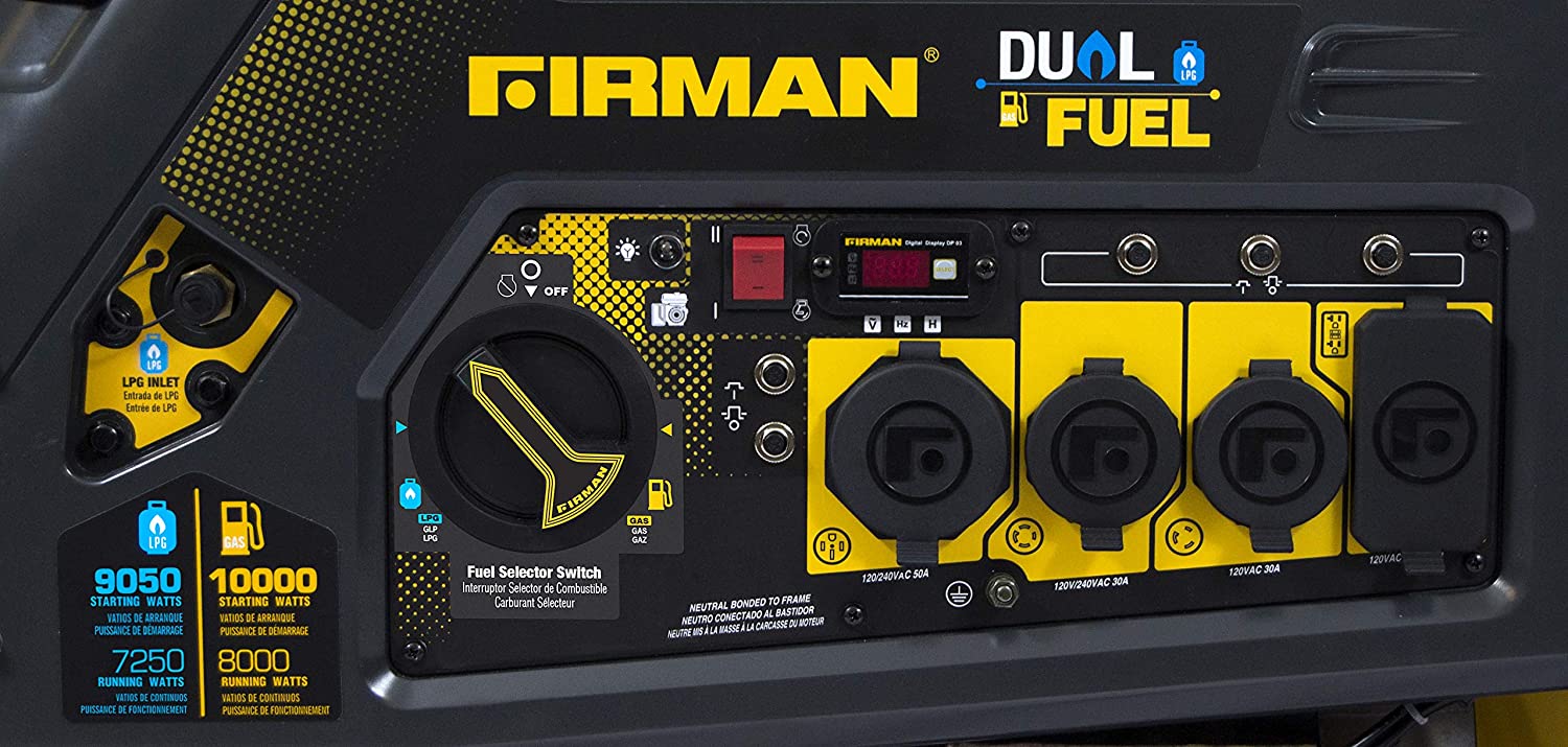 Firman H03651 45500 Watt Dual Fuel Portable Generator